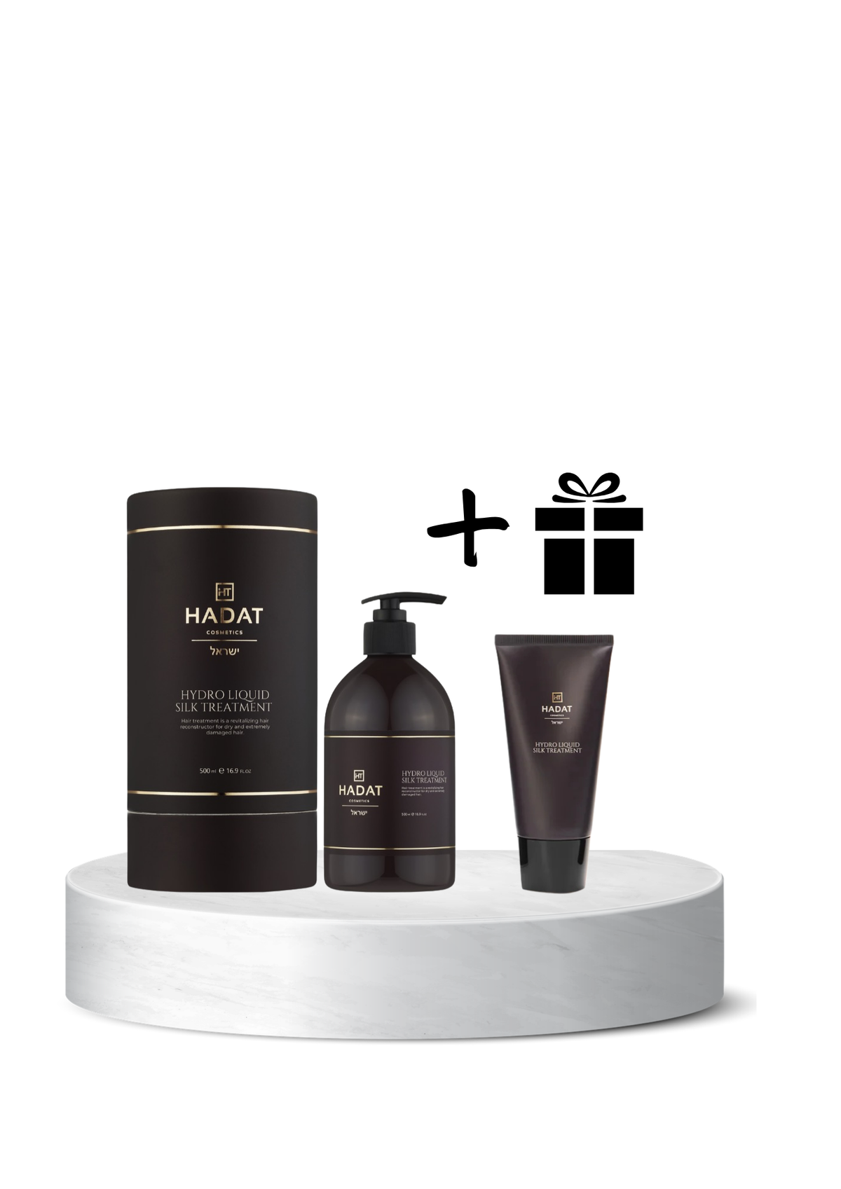 Hadat Cosmetics Hydro Liquid Silk kaukė 500 ml + kelioninė 70 ml (dovana)