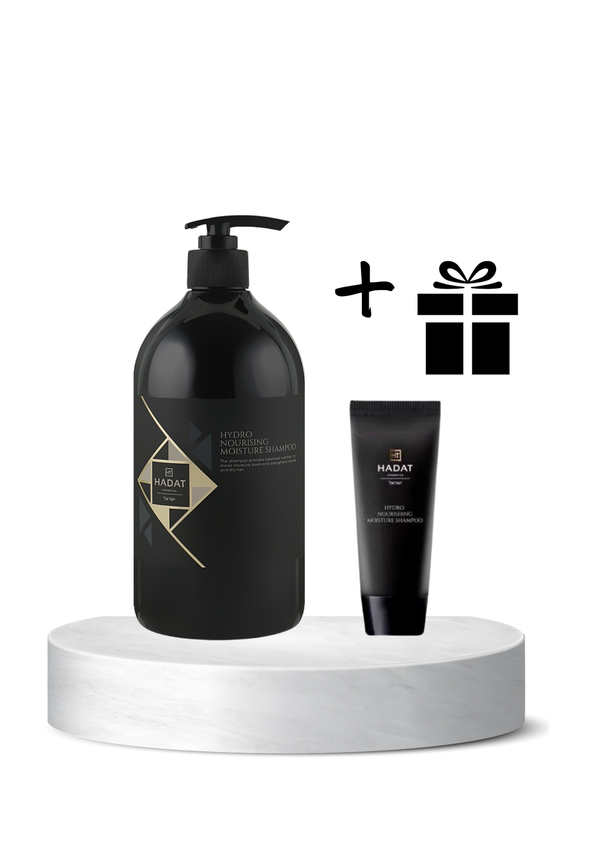 Hadat Cosmetics Hydro Nourishing Moisture šampūnas 800 ml + kelioninis 70 ml (dovana)