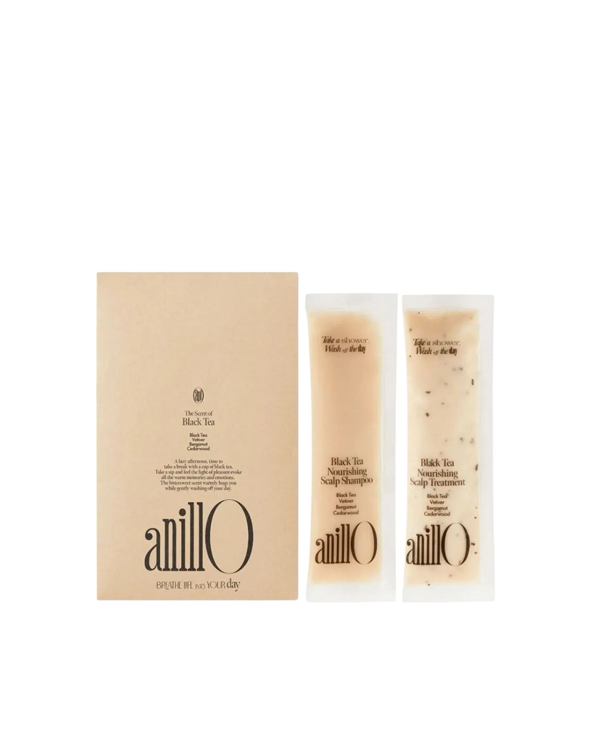 AnillO Black Tea Nourishing Kit (mėginukų rinkinys), 2 x 5 g
