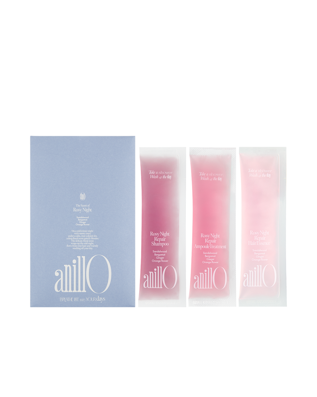 AnillO Rosy Night Repair Kit (mėginukų rinkinys) 3 x 5 g