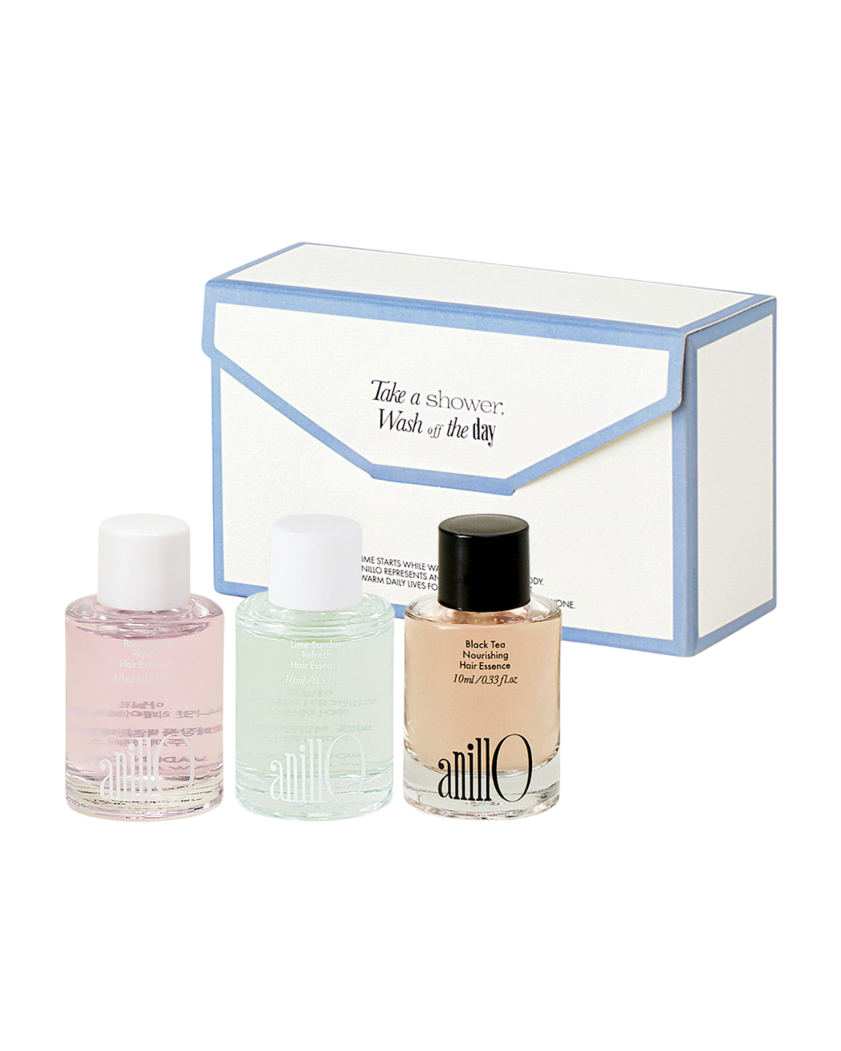 AnillO Hair Essence Trio Set (10 ml x 3) – mini plaukų esencijų rinkinys