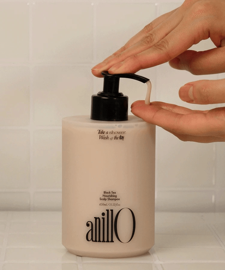 AnillO Black Tea Nourishing Scalp Shampoo – maitinantis šampūnas, 450 ml